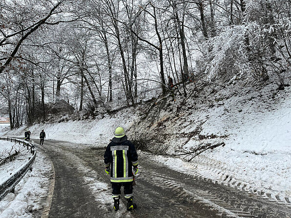 Nittenau Fire Department: storm damages on 02/02 - 02/03/2023