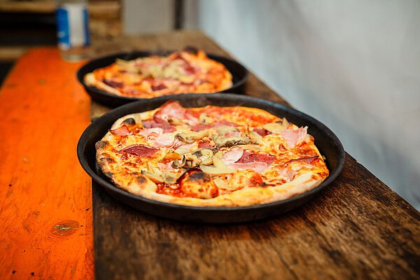 Fire Department pizza at Italian Evening