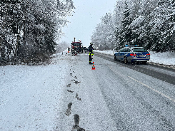 Nittenau Fire Department: storm damages on 02/02 - 02/03/2023