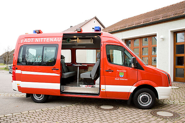 Freiwillige Feuerwehr Nittenau: MZF, Beifahrerseite mit offener Mannschaftskabine