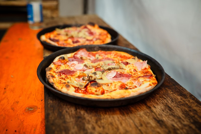 Fire Department pizza at Italian Evening